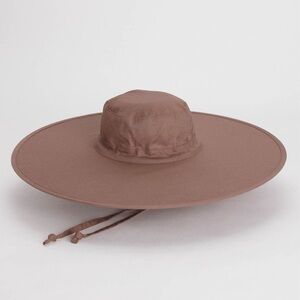 BAGGU Brown Wide-Brim Packable Sun Hat in Cocoa, OS, NWOT